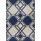 Homeroots 23 x 45 in. UV-Treated Polypropylene Ivory & Denim Area Rug 353153 - alternate 1